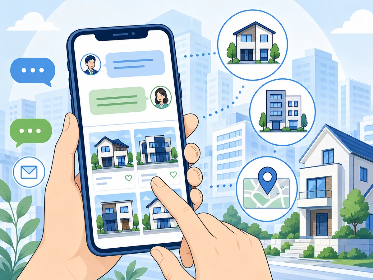 使いやすい機能を表す住宅営業向けイラスト